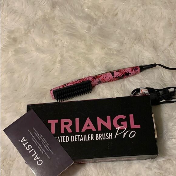 Calista Triangl Pro Heated Detailer Brush - Pink - Picture 1 of 14